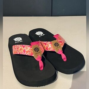Yellow Box Flip Flops- never worn